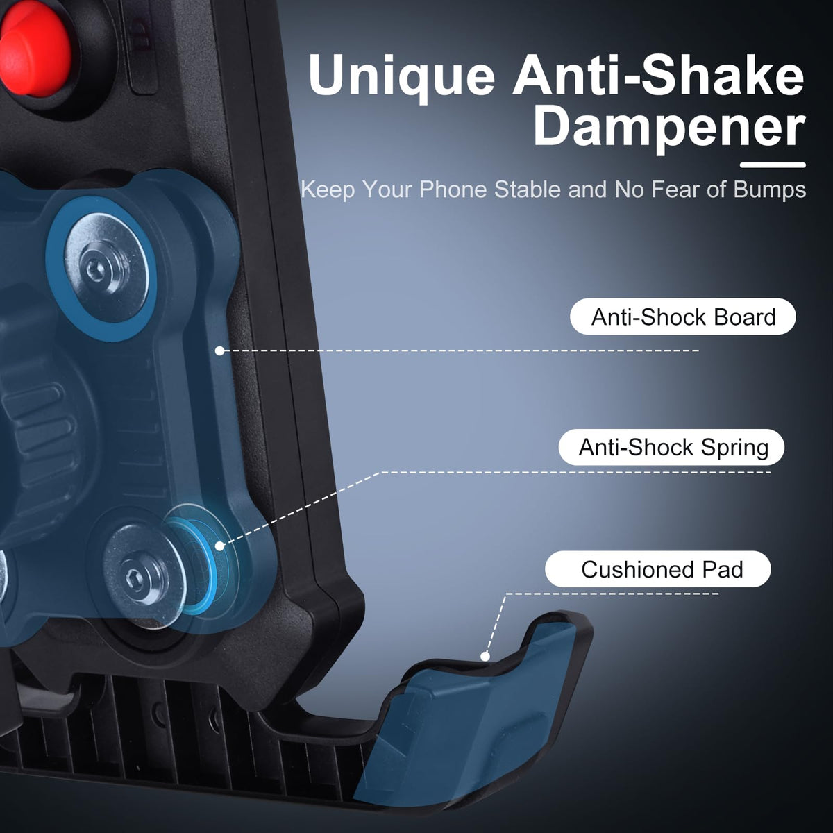 Cartalia dampeners and padding reduce shock during bumpy rounds