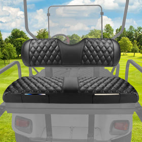 Cartalia golf cart rear seat back-rest cover highlights premium PVC faux leather and durability.