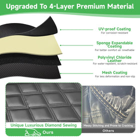 Cartalia rear bench seat cover with diamond pattern adds elegant style and protection.