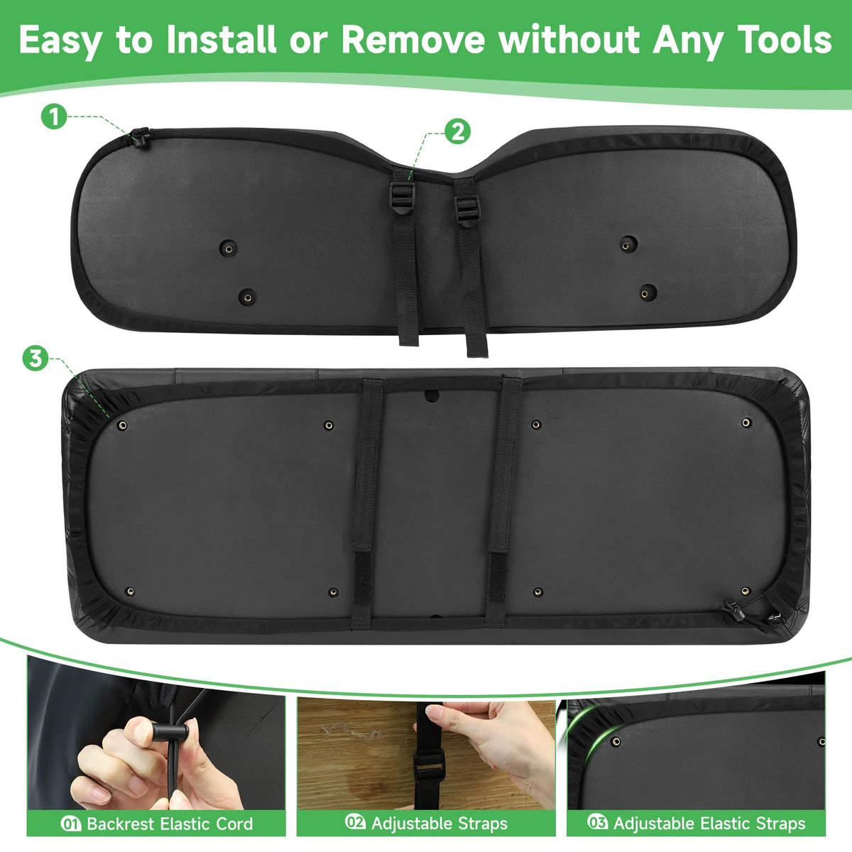 Cartalia black vinyl leather seat cover adds modern look and scratch protection.