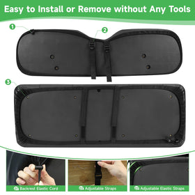 Cartalia black vinyl leather seat cover adds modern look and scratch protection.