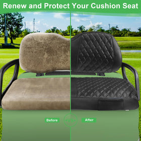 Black seat cover design simplifies cleaning and maintenance