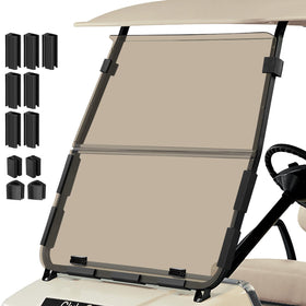 Cartalia foldable windshield for Club Car DS with clear 5mm acrylic.