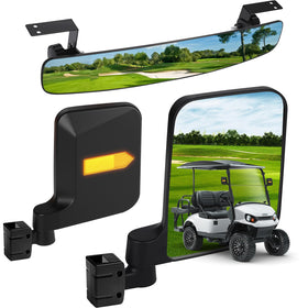 Cartalia golf cart mirrors kit side view for EZGO improves night visibility