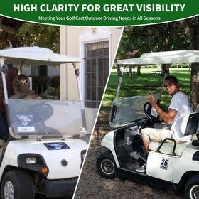 Cartalia Yamaha G22 windshield installed with clear visibility and wind protection