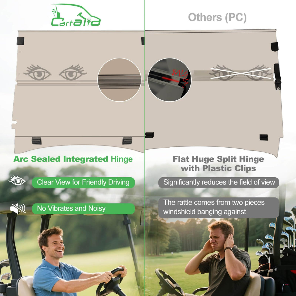 Cartalia windshield arrives with hardware included for quick setup