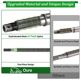 Cartalia heat-treated steel axle shaft for longer-lasting performance