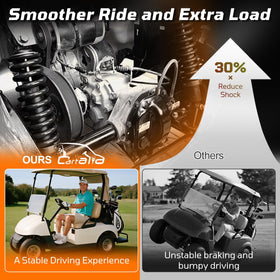 Cartalia heavy-duty rear shock with springs improves ride quality on rough terrain.