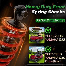 Cartalia heavy-duty springs front shocks prevent rear sag on lifted golf carts.