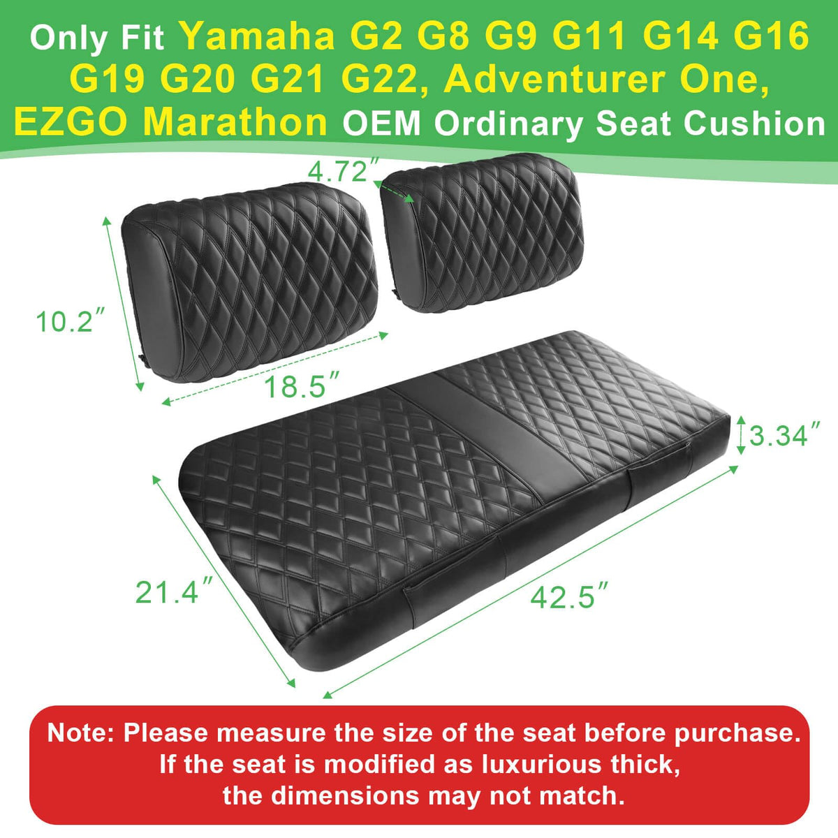 Cartalia front seat cover installation strap system enables tool-free fitting.