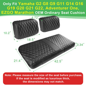 Cartalia front seat cover installation strap system enables tool-free fitting.