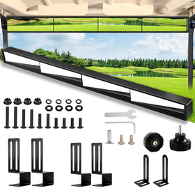 Cartalia four-panel rear view mirror with no-drill installation for a clean setup