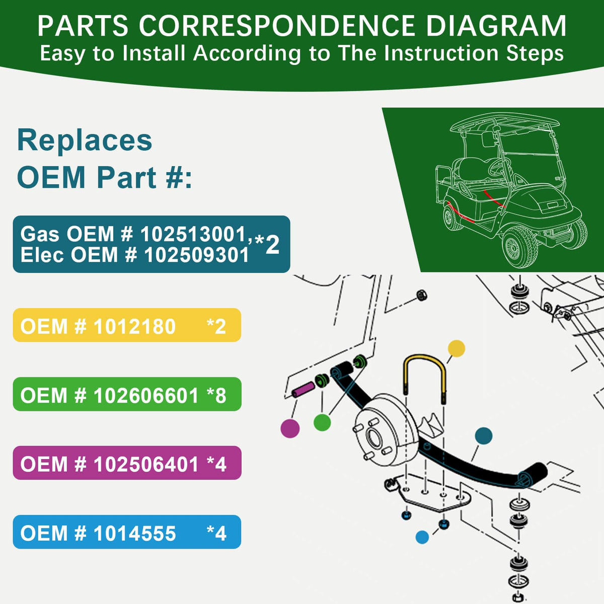 Cartalia OEM replacement hardware is included for easy installation.