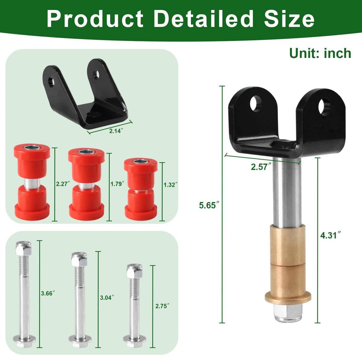Cartalia one-piece bushing design resists deformation for stable driving.
