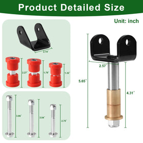 Cartalia one-piece bushing design resists deformation for stable driving.