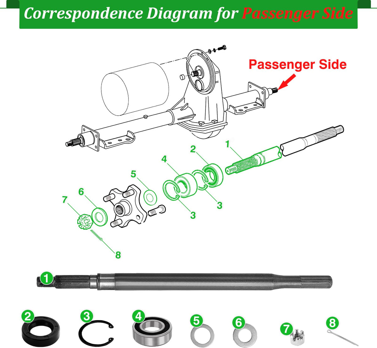Cartalia one-piece design axle shaft simplifies replacement