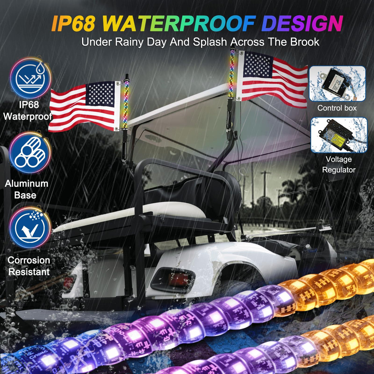 Cartalia package includes USA flags for decoration