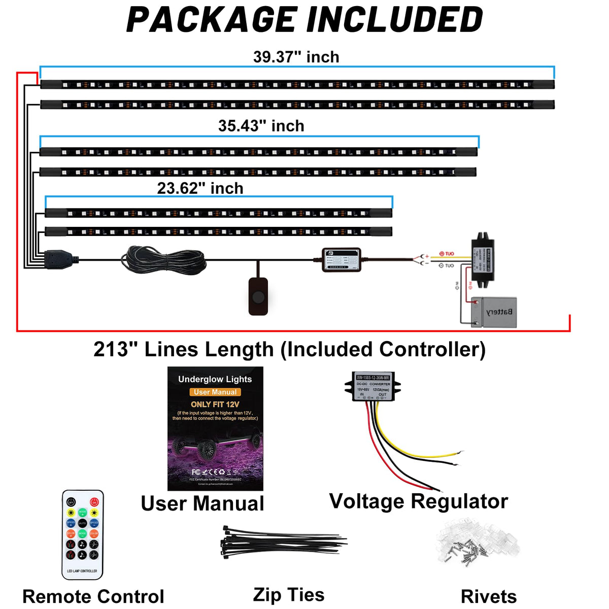 Cartalia boxed LED light kit includes everything needed for setup