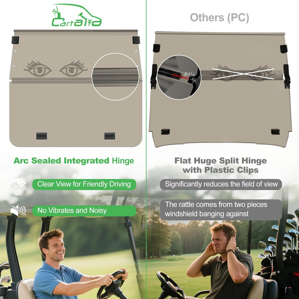 Cartalia protective packaging protects windshield during shipping.