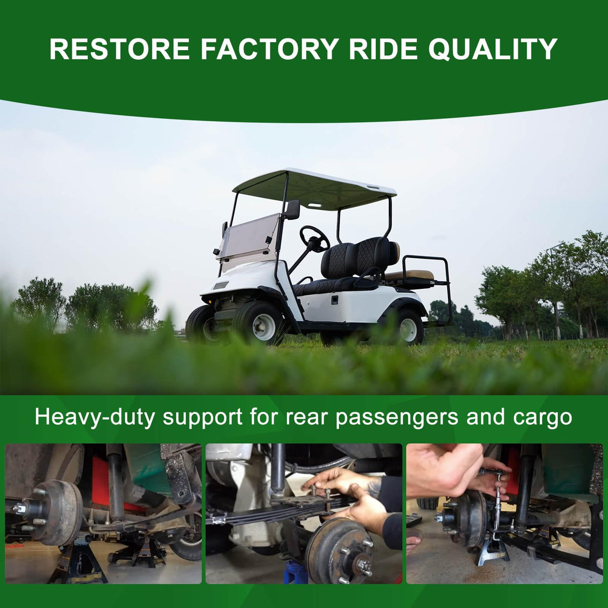 Cartalia ready to install kit simplifies suspension upgrades for EZGO carts