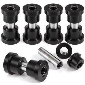 Cartalia rear leaf spring bushing kit for EZGO TXT showing components and fitment.