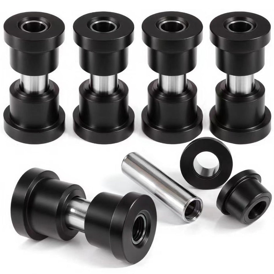 Cartalia rear leaf spring bushing kit for EZGO TXT showing components and fitment.