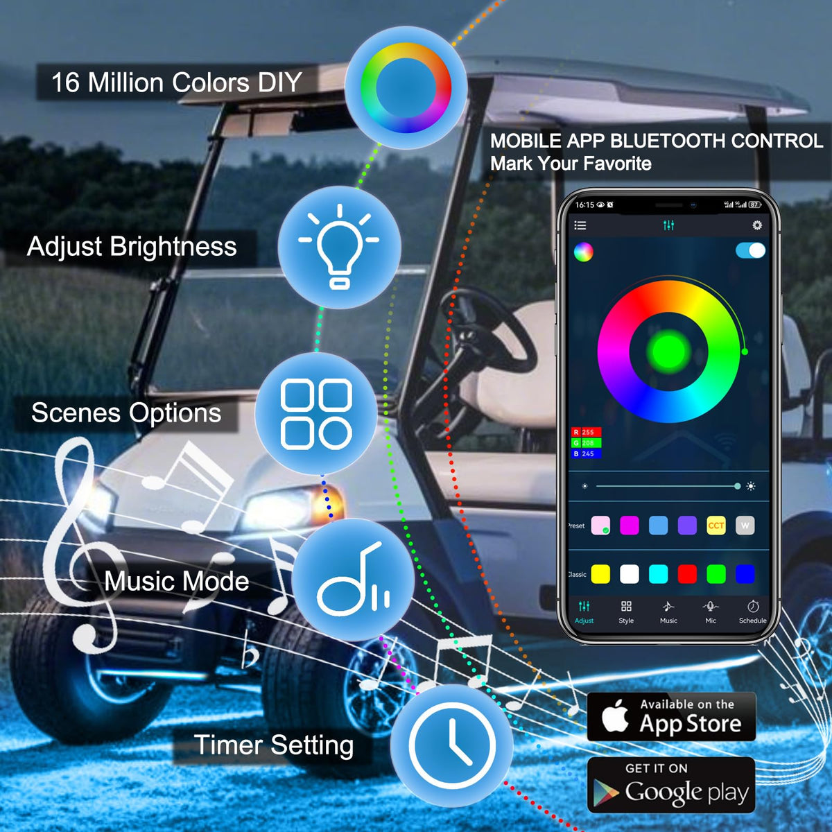 Cartalia RGB dream pattern mode enhances party vibes