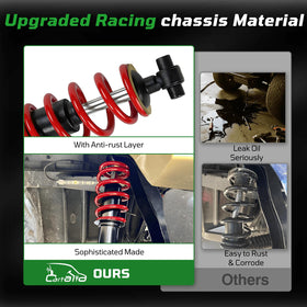 Cartalia front shocks provide a smoother ride on bumpy surfaces.