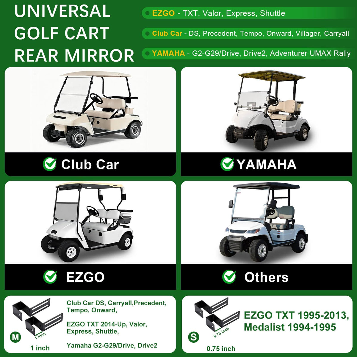 Cartalia clamp-mount stays stable on rough terrain and bumpy golf paths