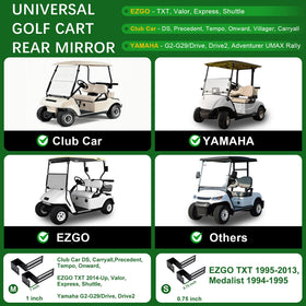 Cartalia clamp-mount stays stable on rough terrain and bumpy golf paths