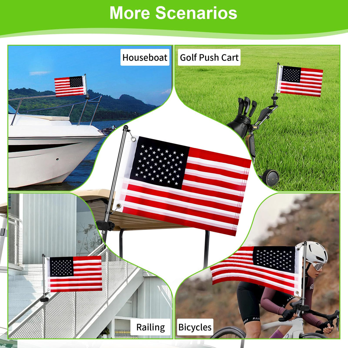 Cartalia stainless steel flagpole with mirror finish and durability.