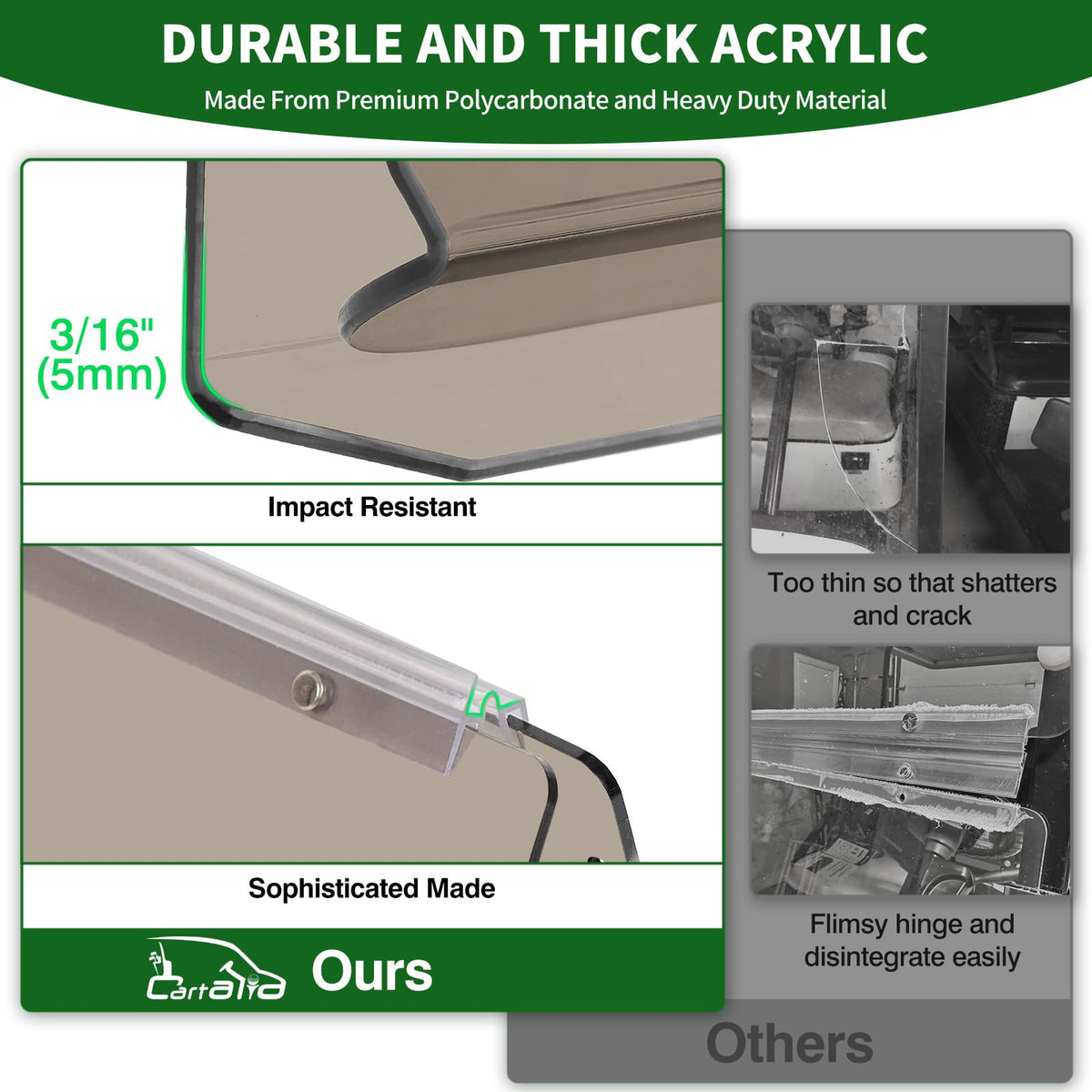 Cartalia tinted shield reduces glare for safer daytime driving.