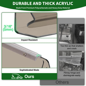 Cartalia tinted shield reduces glare for safer daytime driving.