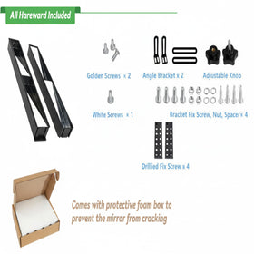 Two installation options with adjustable height and angles.
