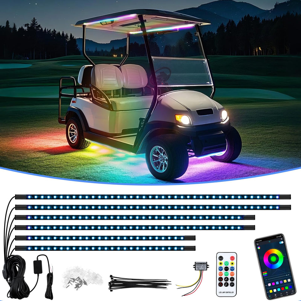 Cartalia underbody lights with four strips illuminate your golf cart at night