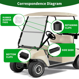 Cartalia universal fit shown for Club Car DS and Yamaha carts.