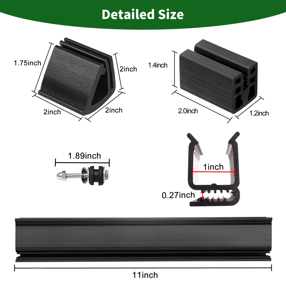 Cartalia 11.02-inch sash clips with bumper pads prevent windshield damage