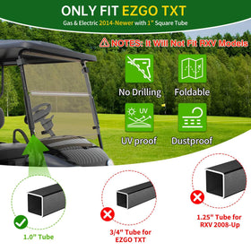 Cartalia windscreen fold-down arc hinge enables quick airflow and rain protection