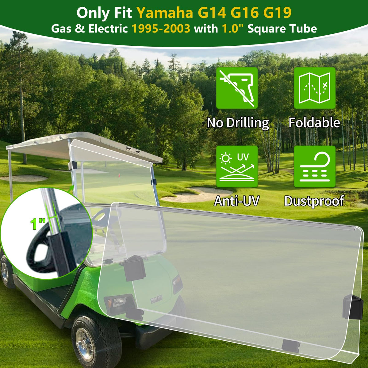 Cartalia Yamaha G14/G16/G19 front strut rail fit ensures precise compatibility.