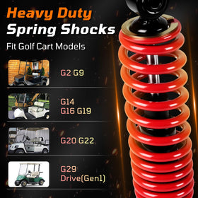 Cartalia Yamaha-compatible rear shock for G2-G29 enhances stability during turns.