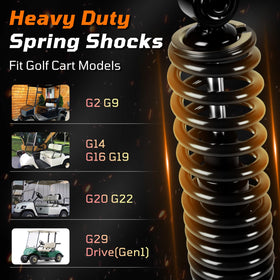 Cartalia shock assembly close-up shows pre-assembled coils for easy bolt-on installation.