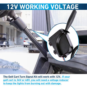 CartClan 12V kit 9-pin harness shows compatibility for easy installation.