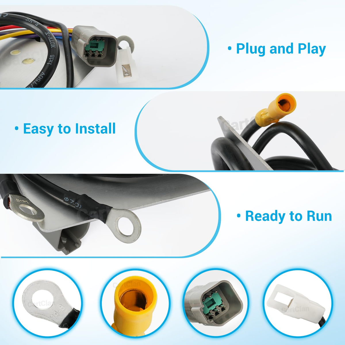 CartClan 48V OBC packaging photo highlights straightforward OEM replacement