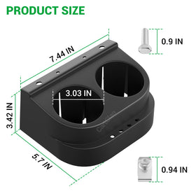 CartClan ABS material provides durable, smooth-edge cup holder for daily use.