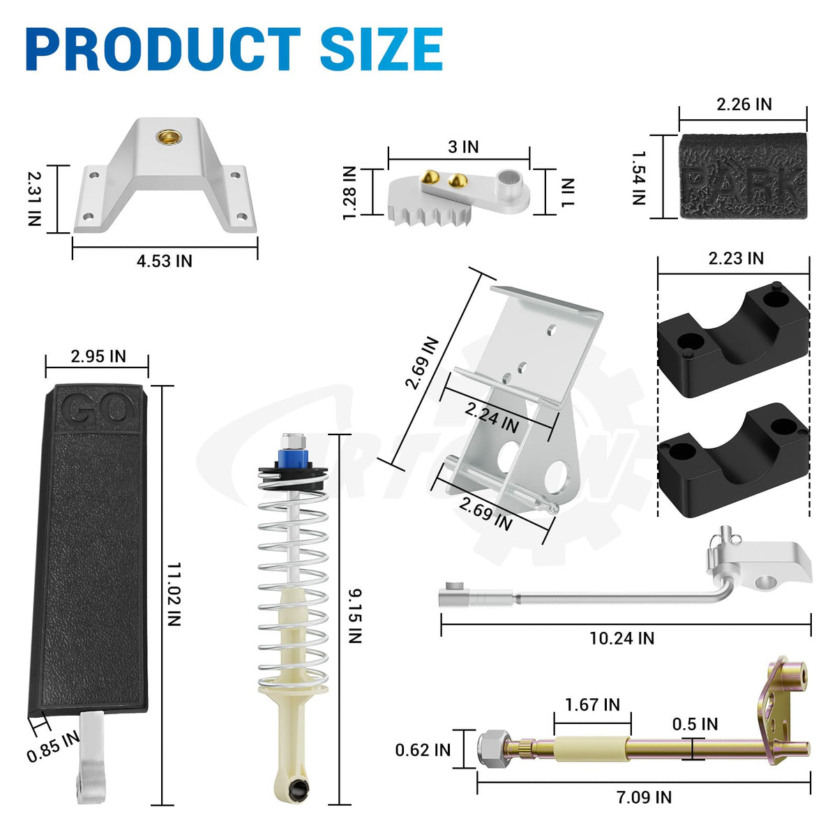 CartClan accelerator bearing bracket supports long-term pedal performance.