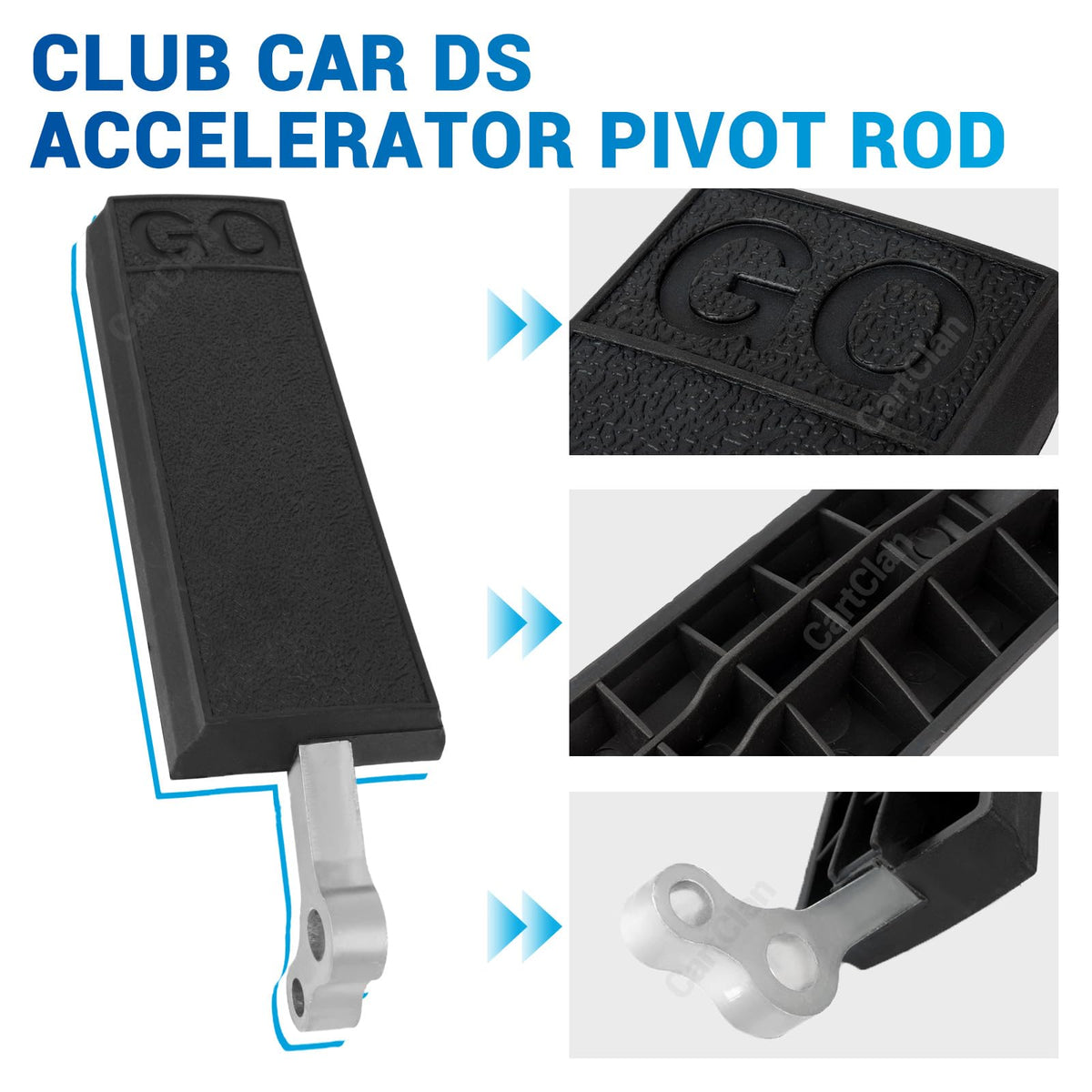 CartClan accelerator pivot rod assembly ensuring precise pedal movement.