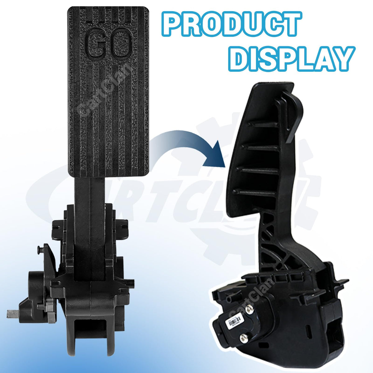 CartClan anti-slip pedal surface detail improves foot stability