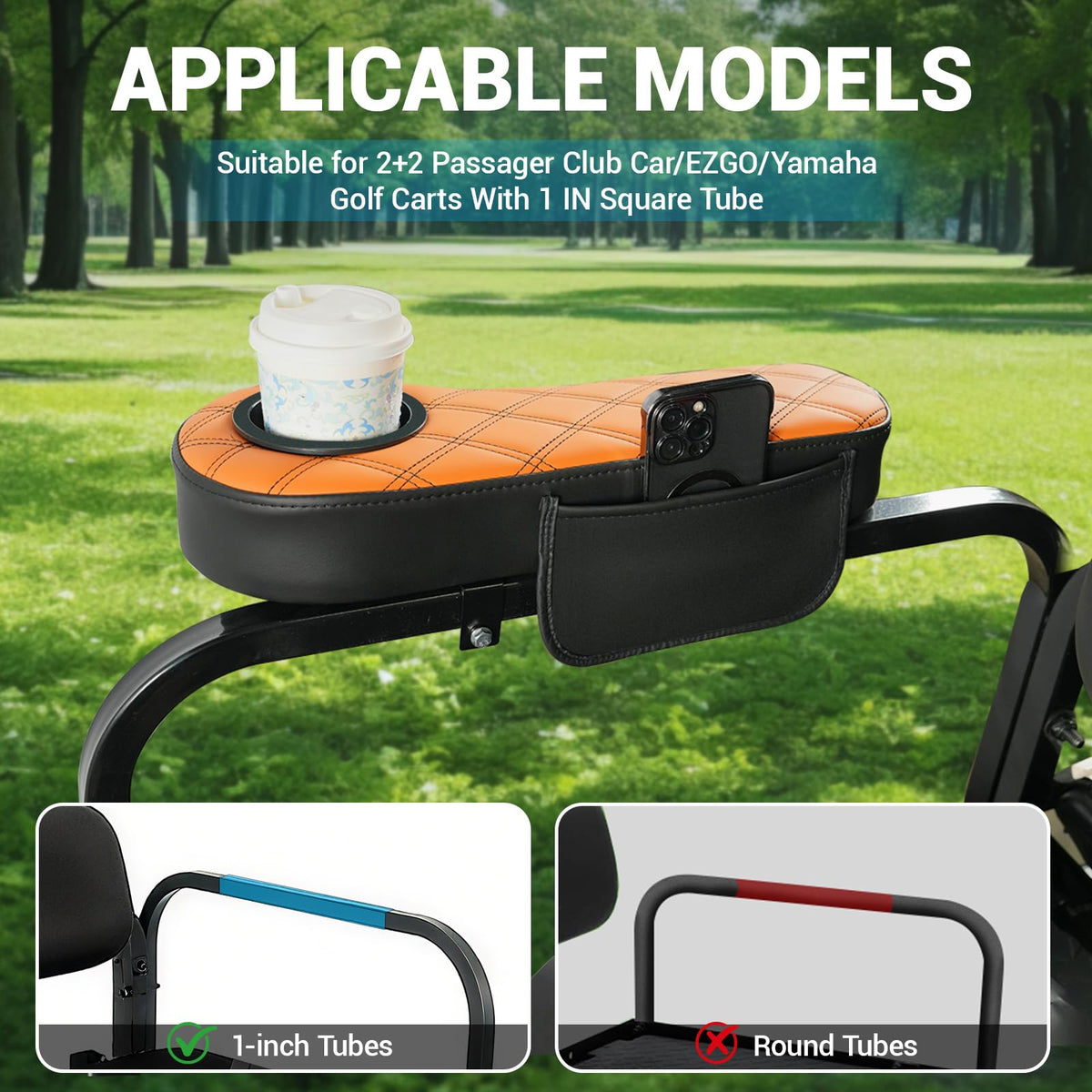 CartClan armrest with no-drill installation kit for quick setup.