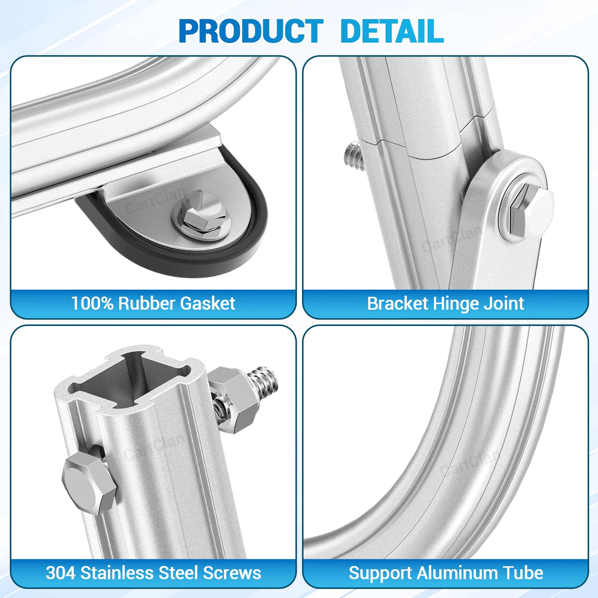 CartClan bracket kit with gasket and screws for easy mounting