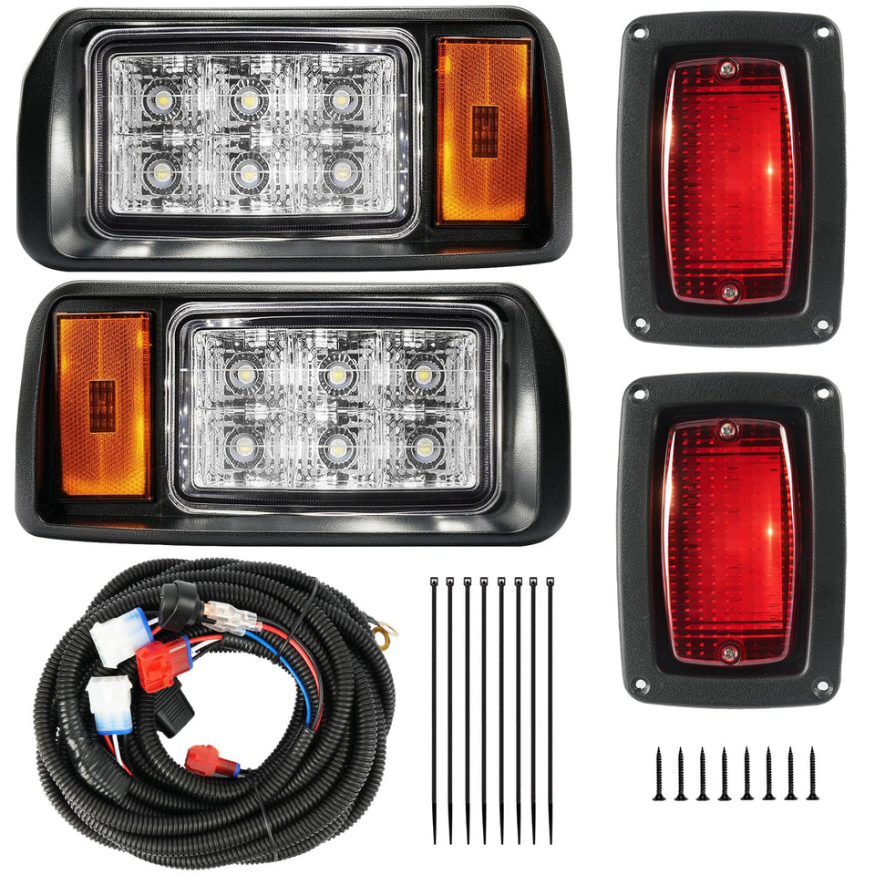 CartClan Club Car DS LED headlights provide factory-style illumination for night driving.